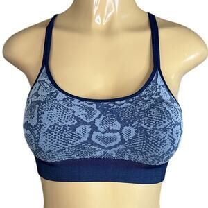 NEW Bombshell Sportswear Seamless Racerback Sports Bra Snake Print Size XS